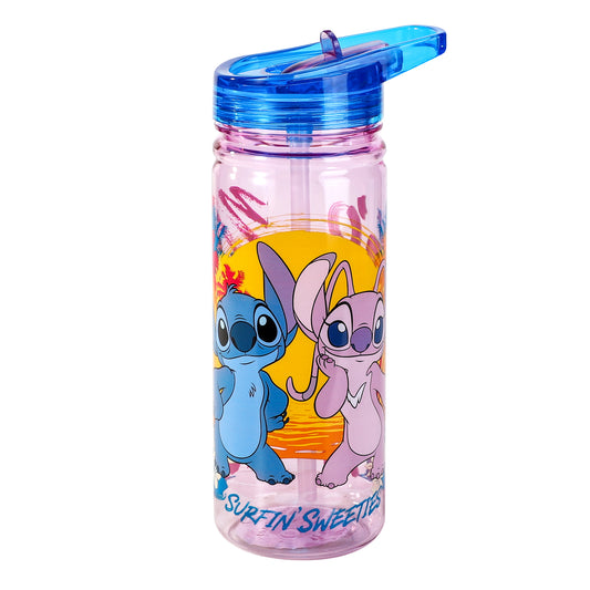 Disney Stitch 580ml Water Bottle for Kids, School Drinks Bottle Made of Durable Ecozen BPA Free