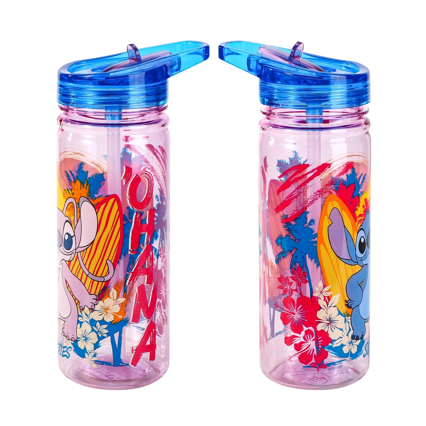 Disney Stitch 580ml Water Bottle for Kids, School Drinks Bottle Made of Durable Ecozen BPA Free