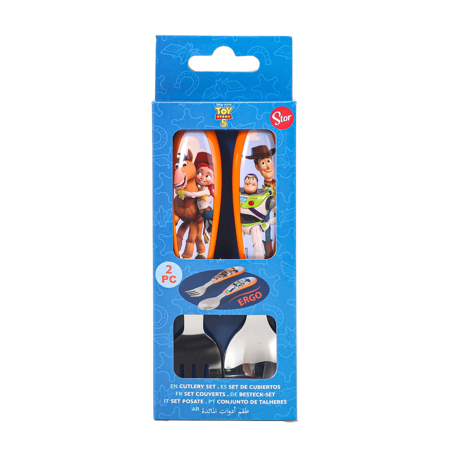 Toy Story Children's Kids Ergonomic 2pcs Cutlery Set - Fork and Spoon