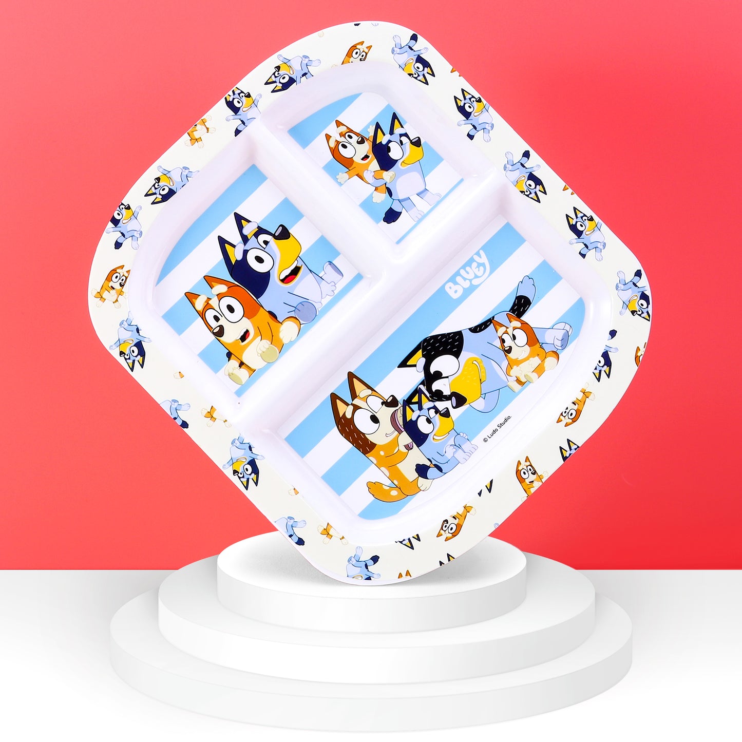 Bluey 3 Section Childrens Divided Breakfast Lunch Dinner Plate