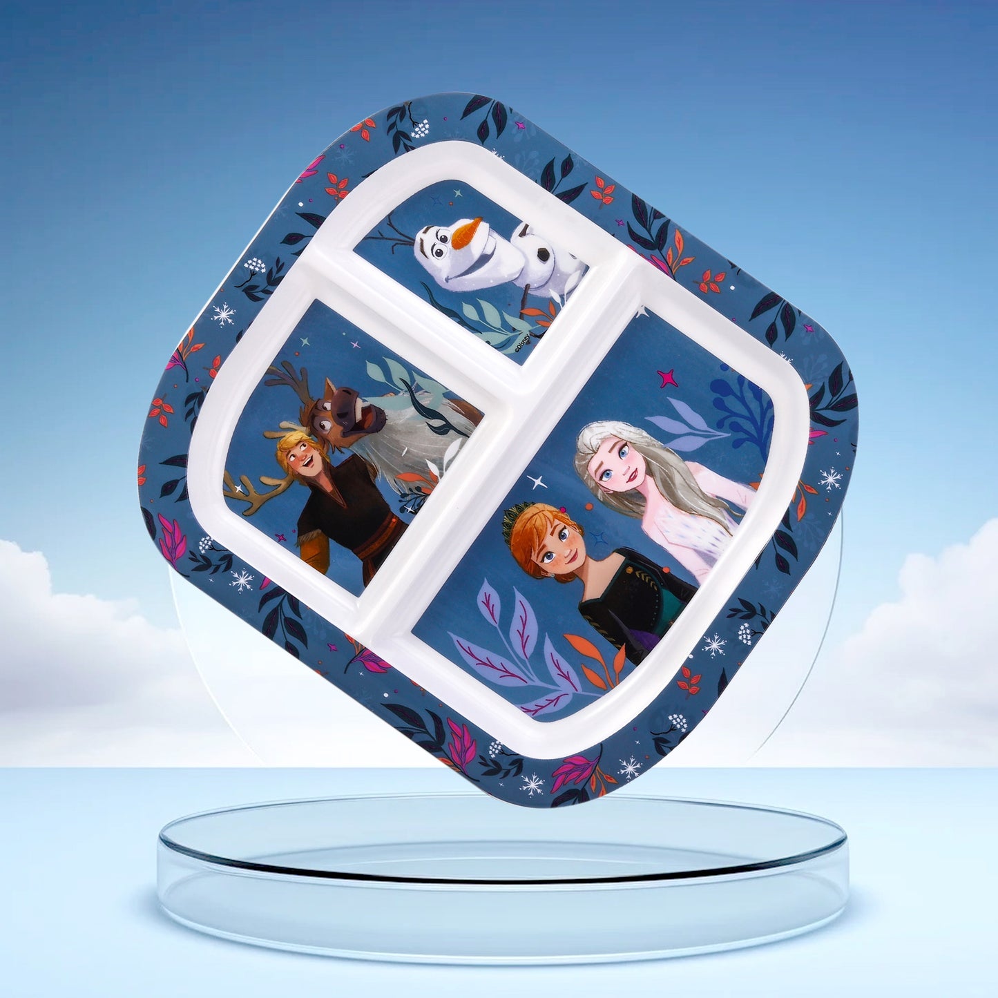 Frozen 3 Section Childrens Divided Breakfast Lunch Dinner Plate