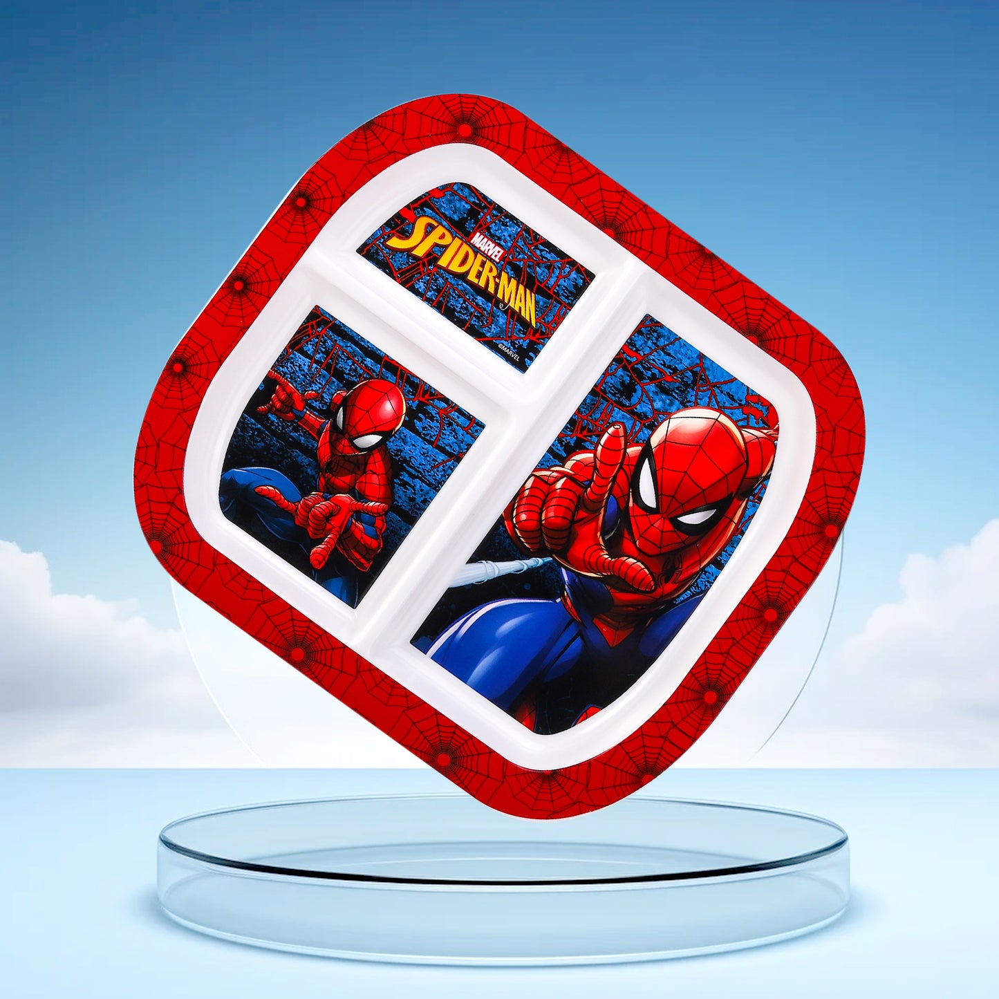 Spiderman 3 Section Childrens Divided Breakfast Lunch Dinner Plate