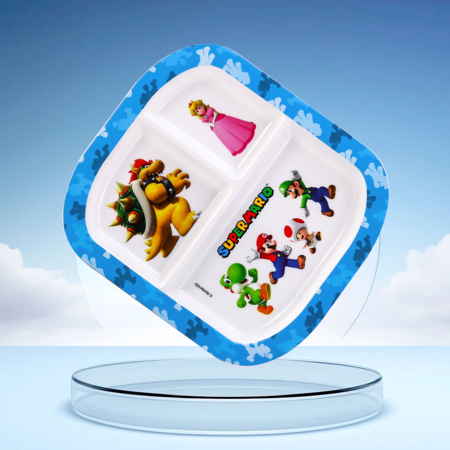 Super Mario 3 Section Childrens Divided Breakfast Lunch Dinner Plate