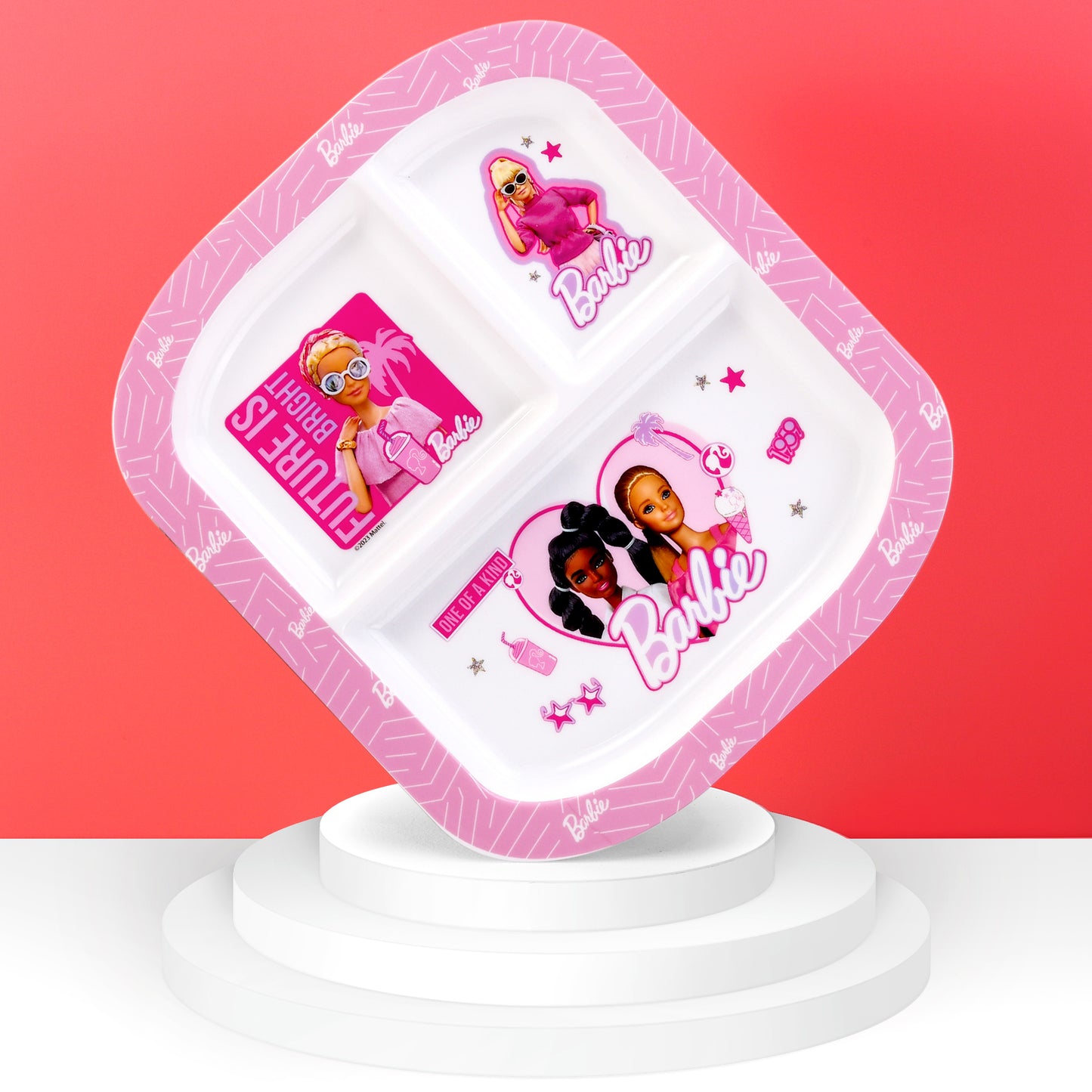 Barbie 3 Section Childrens Divided Breakfast Lunch Dinner Plate