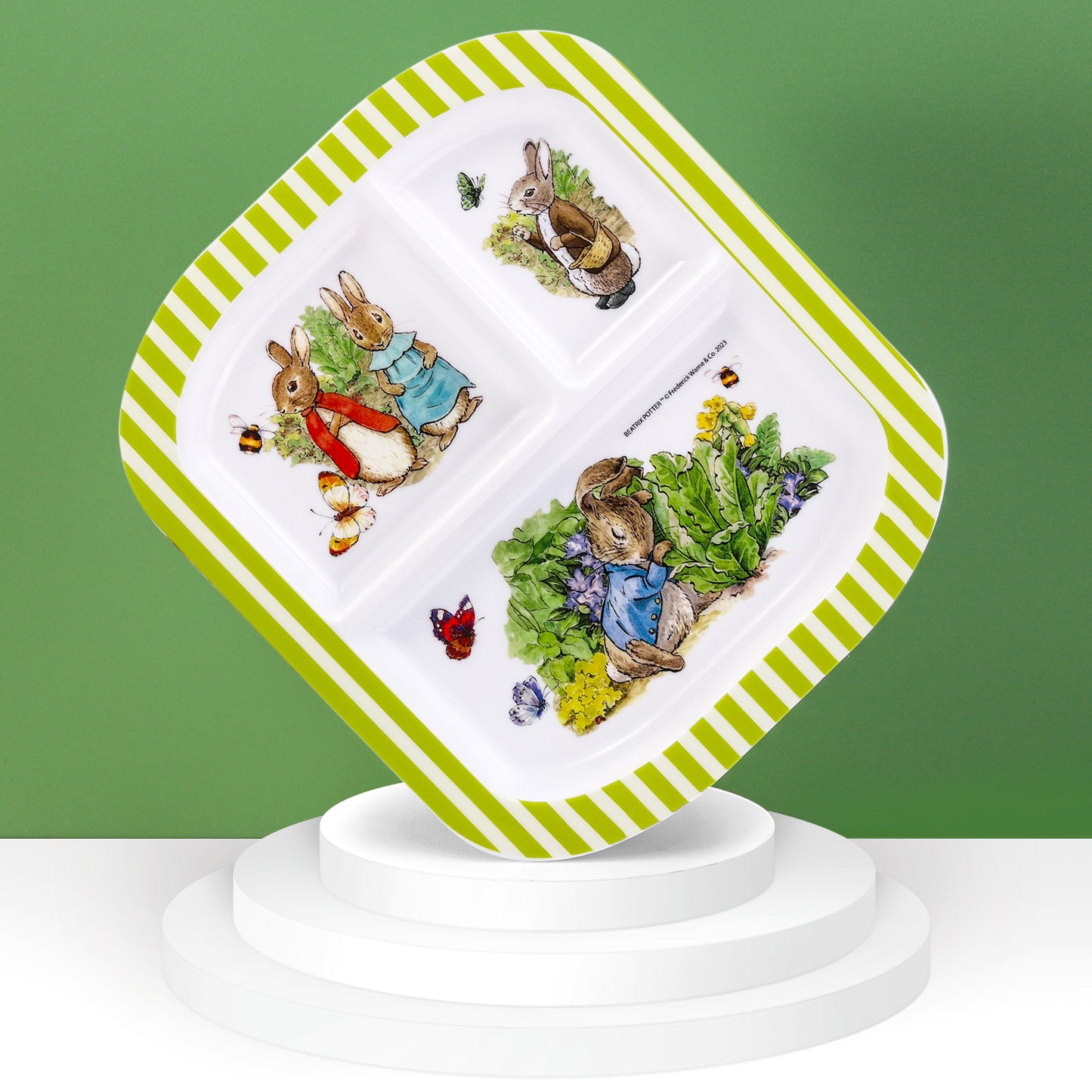 Peter Rabbit 3 Section Childrens Divided Breakfast Lunch Dinner Plate
