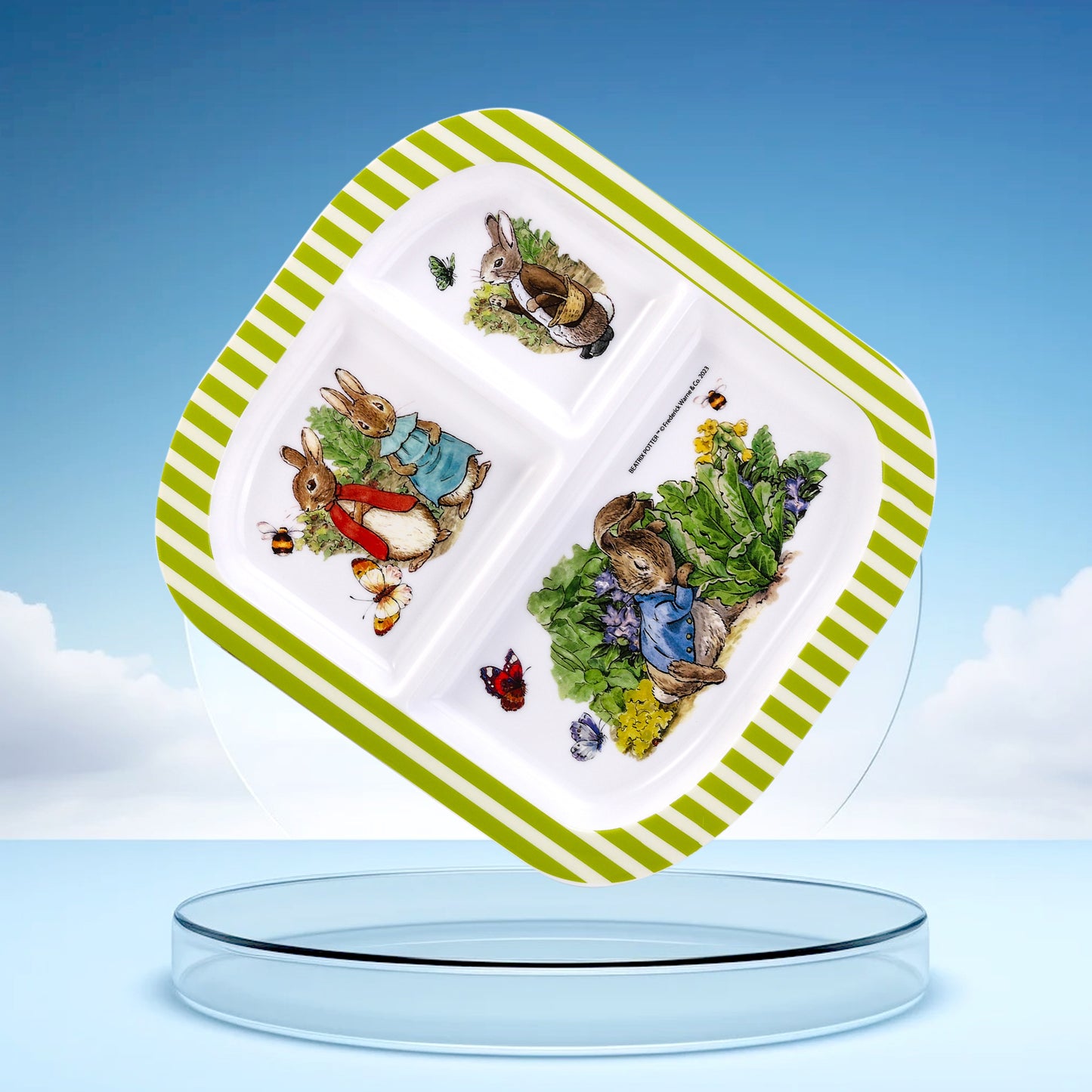 Peter Rabbit 3 Section Childrens Divided Breakfast Lunch Dinner Plate