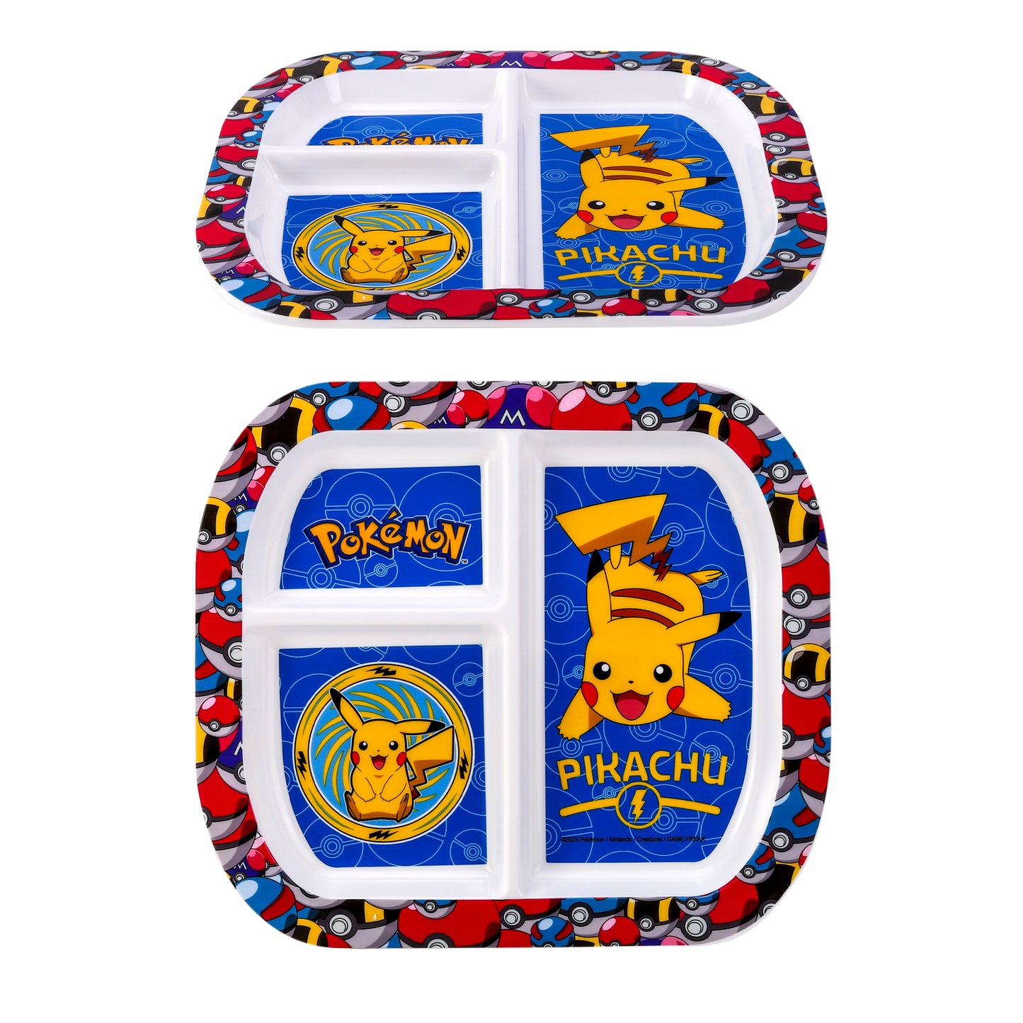 Pokémon 3 Section Childrens Divided Breakfast Lunch Dinner Plate