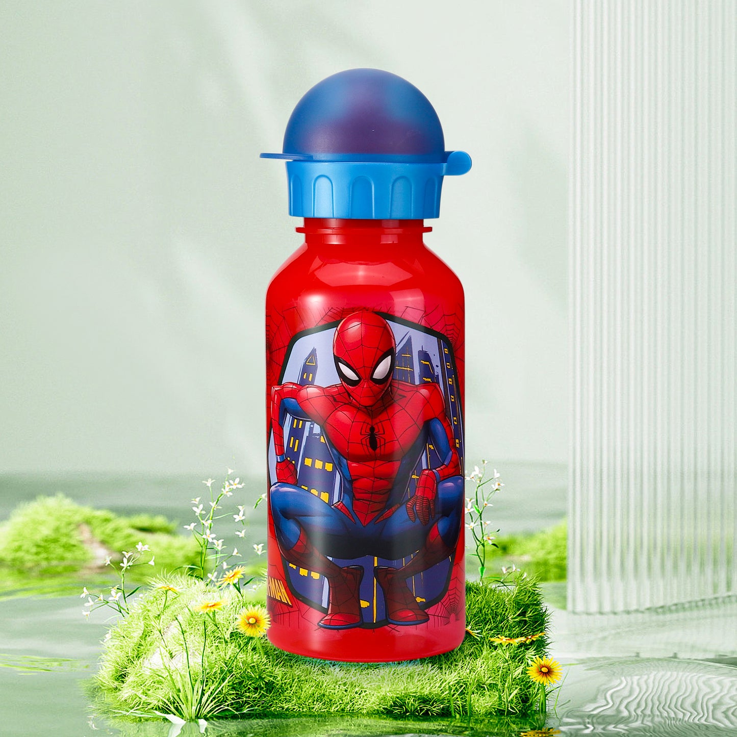 Spiderman 370ml Water Bottle for Kids School Drinks Bottle Made of Durable Material Reusable BPA Free