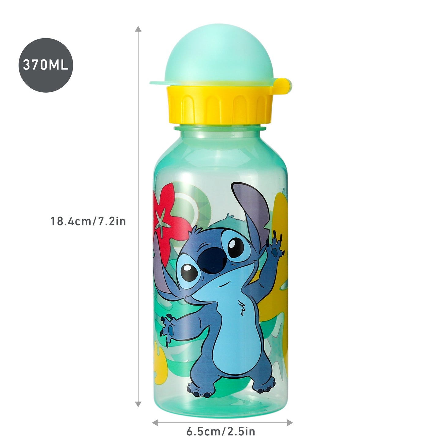 Stitch 370ml Water Bottle for Kids School Drinks Bottle Made of Durable Material Reusable BPA Free