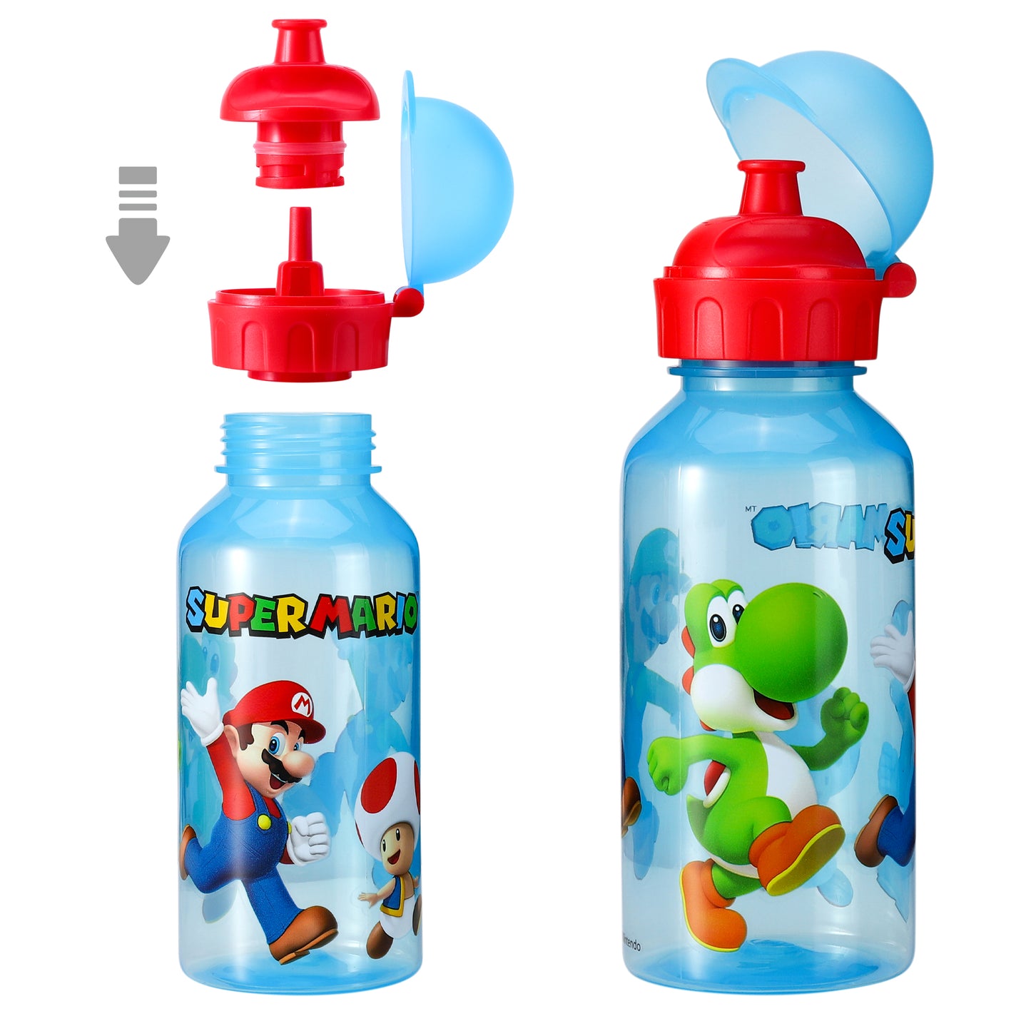 Super Mario 370ml Water Bottle for Kids School Drinks Bottle Made of Durable Material Reusable BPA Free