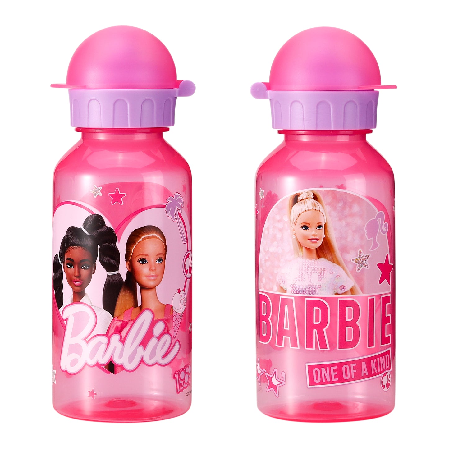 Barbie 370ml Water Bottle for Kids School Drinks Bottle Made of Durable Material Reusable BPA Free