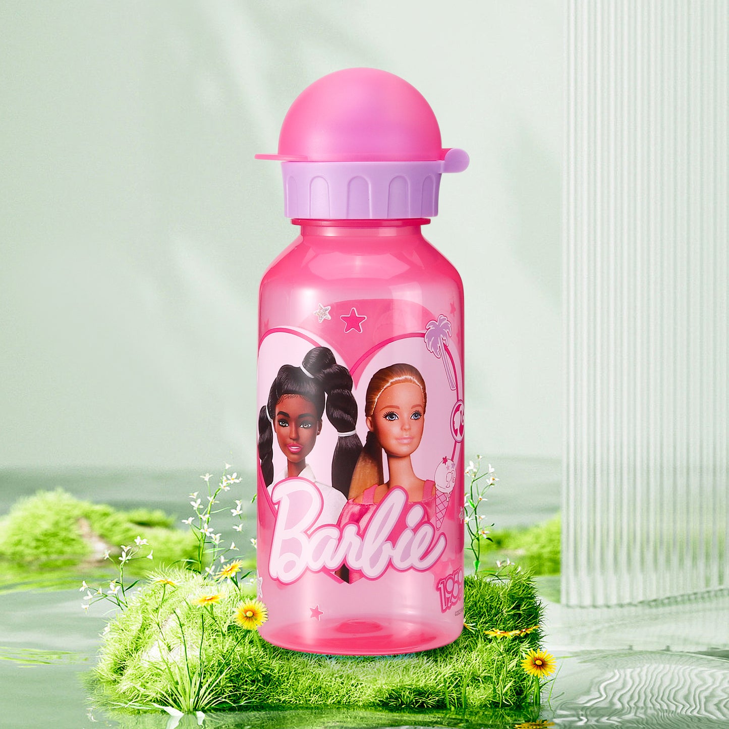 Barbie 370ml Water Bottle for Kids School Drinks Bottle Made of Durable Material Reusable BPA Free