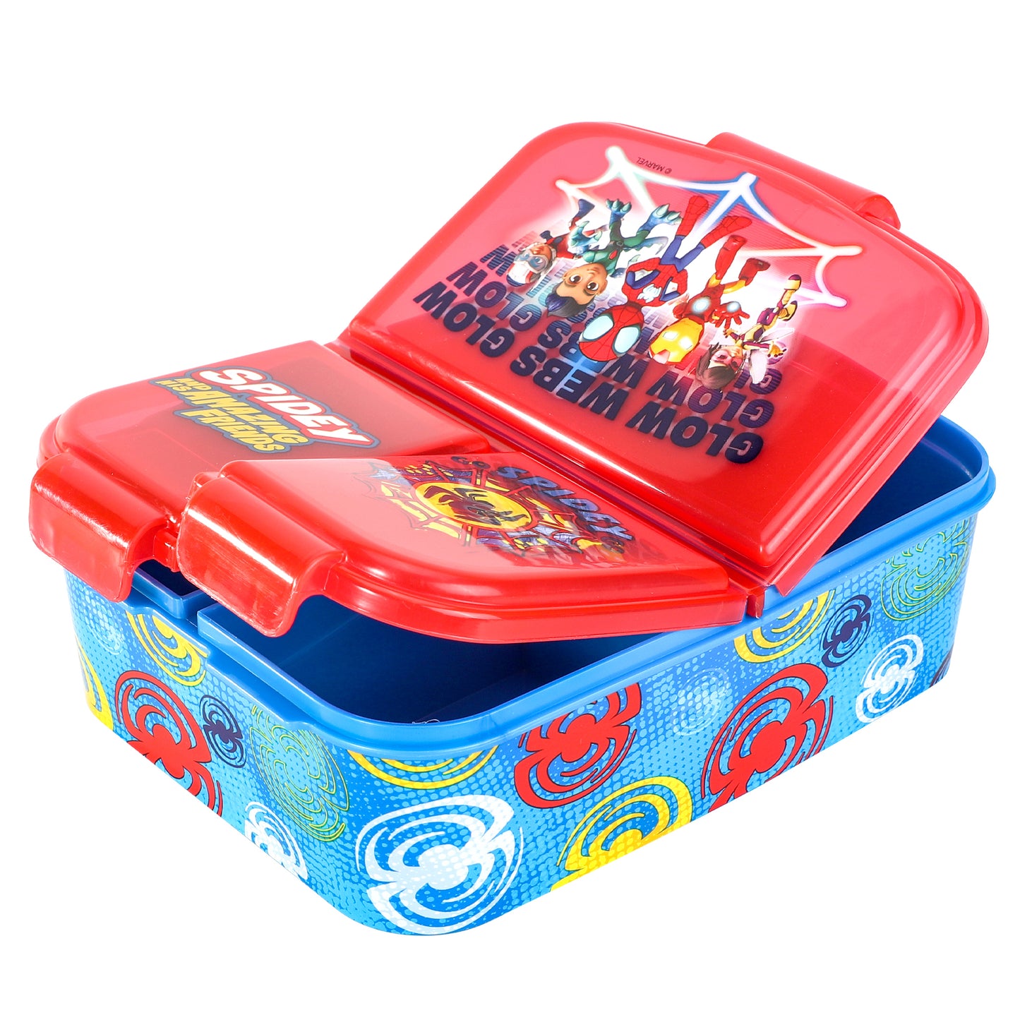 Spidey Kids Lunch Box Set – Insulated Lunch Bag, Multicompartment Lunch Box & 580ml Water Bottle, BPA Free