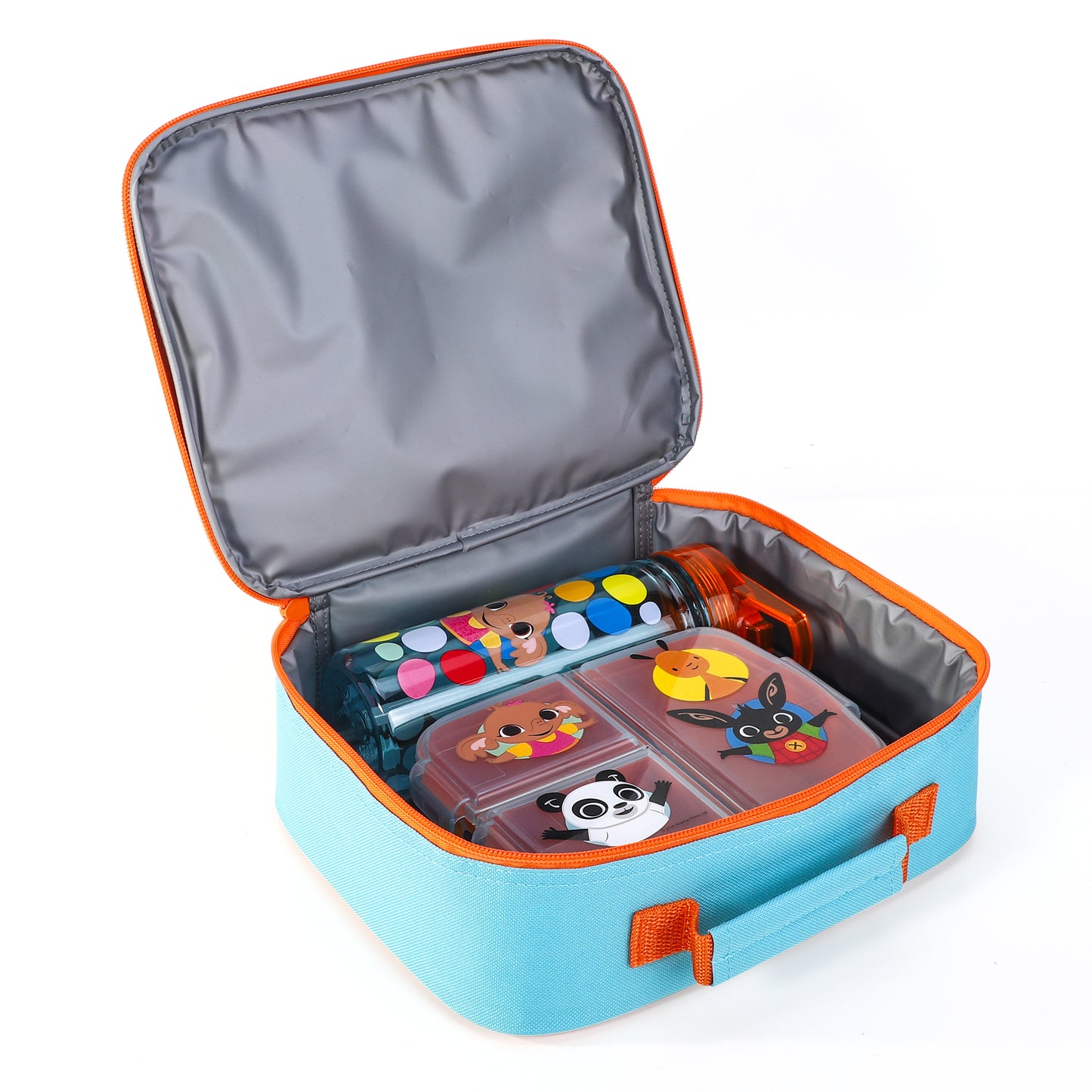 Bing Kids Lunch Box Set – Insulated Lunch Bag, Multicompartment Lunch Box & 580ml Water Bottle, BPA Free
