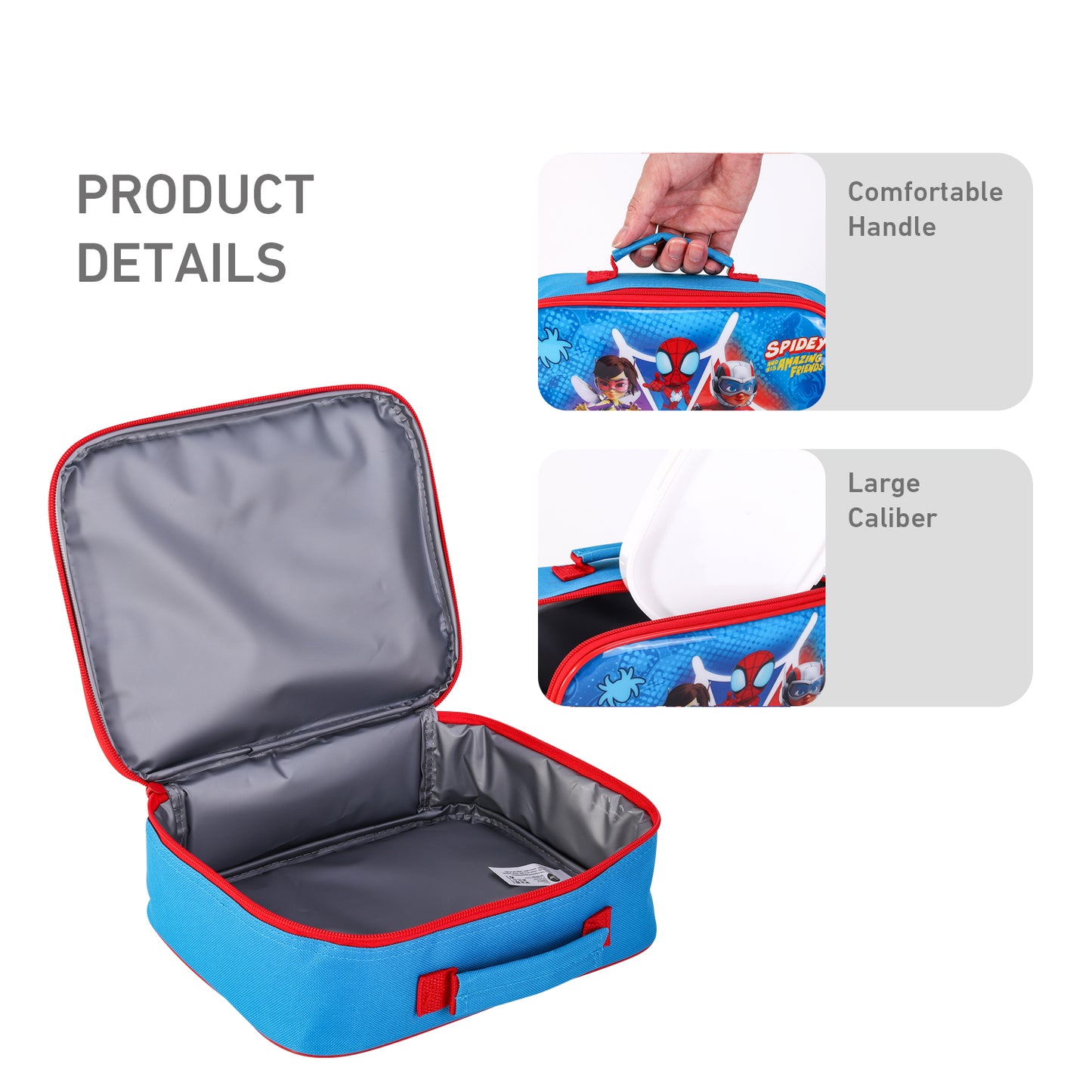 Spidey Insulated Lunch Box Bag, Perfect Size for Packing Hot or Cold Snacks, BPA Free