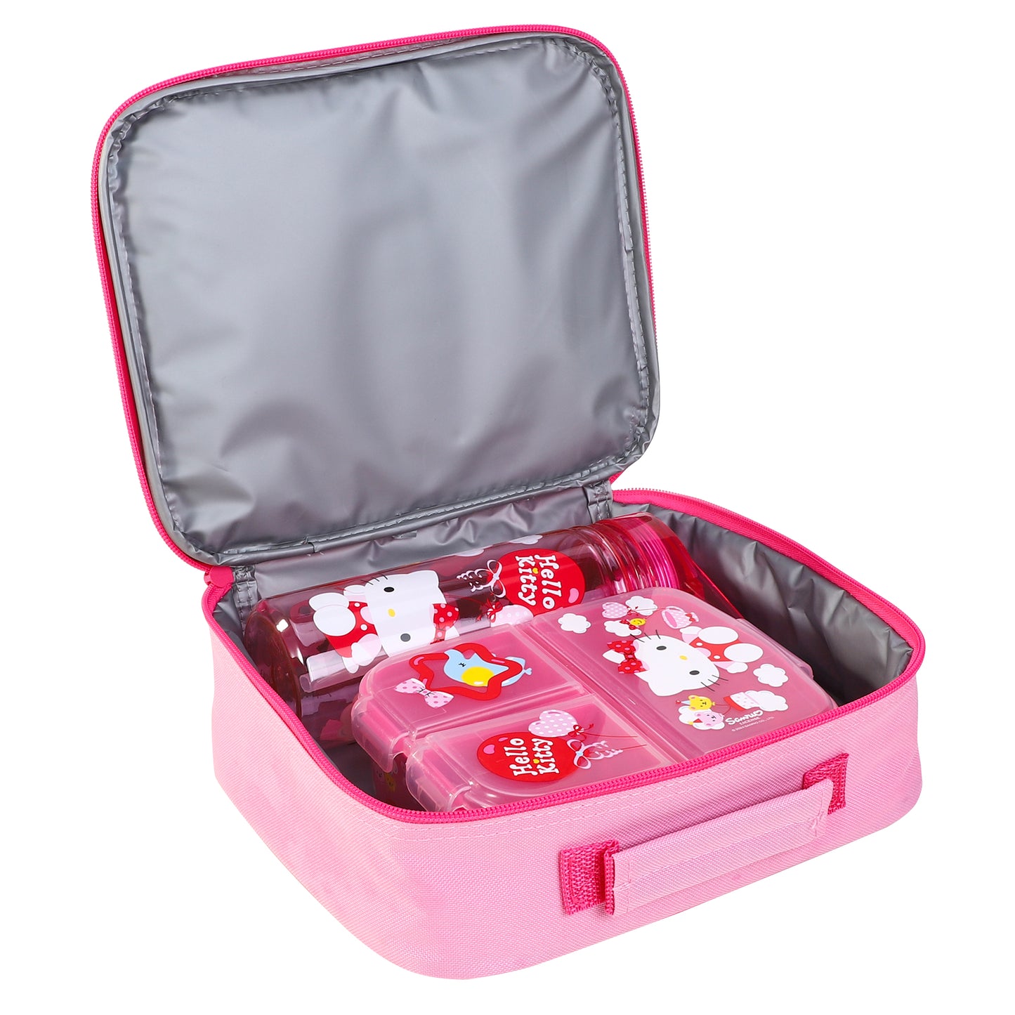 Hello Kitty Kids Lunch Box Set – Insulated Lunch Bag, Multicompartment Lunch Box & 580ml Water Bottle, BPA Free