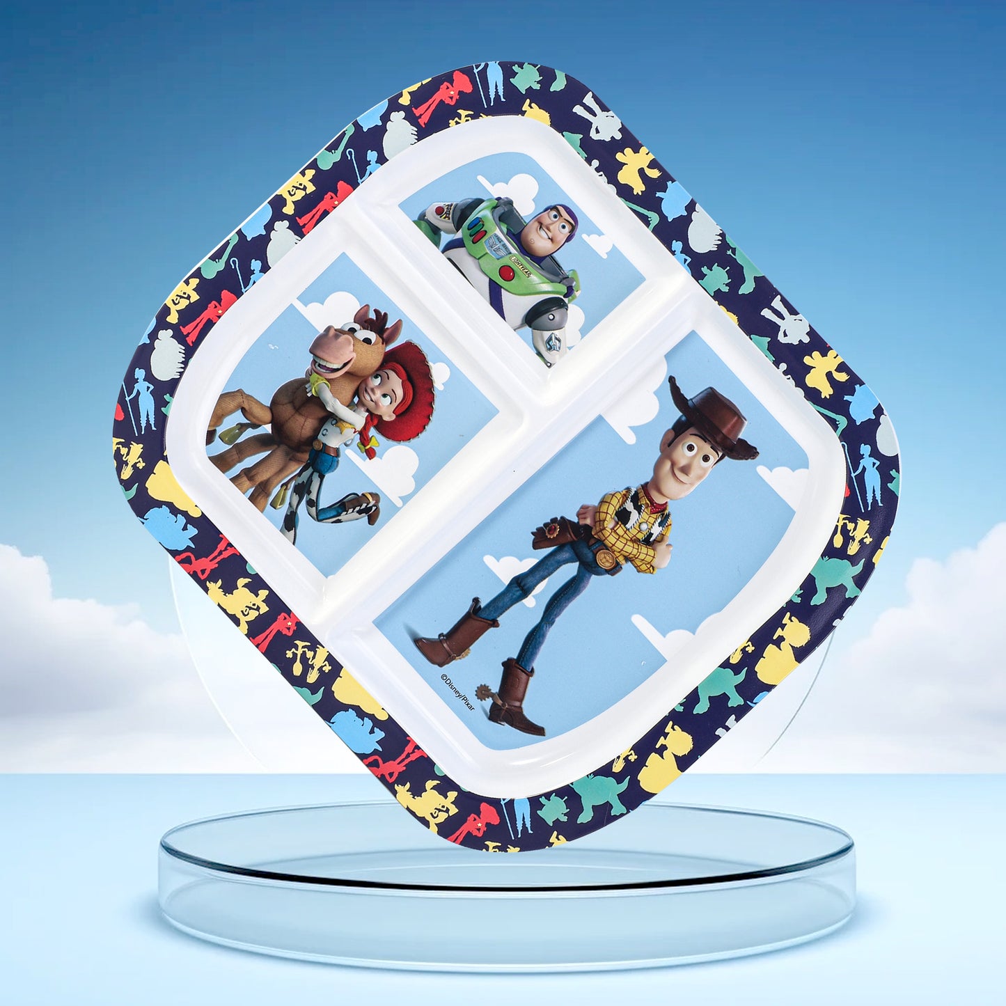 Toy Story 3 Section Reusable Childrens Kids Toddlers Divided Breakfast Lunch Dinner Plate