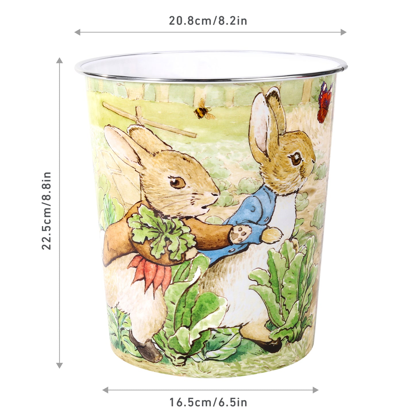 Peter Rabbit Kids Childrens Waste Bucket Paper Bin Basket for Bedroom Study Desk Dustbin