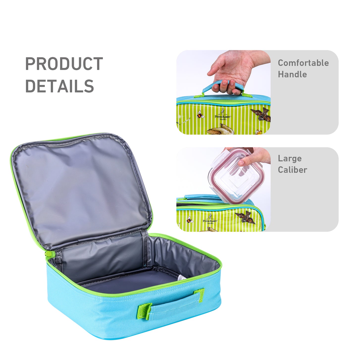 Peter Rabbit Insulated Lunch Box Bag, Perfect Size for Packing Hot or Cold Snacks, BPA Free