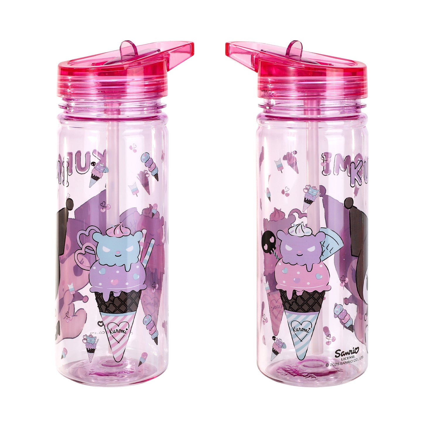 Kuromi 580ml Water Bottle for Kids, School Drinks Bottle Made of Durable Ecozen BPA Free