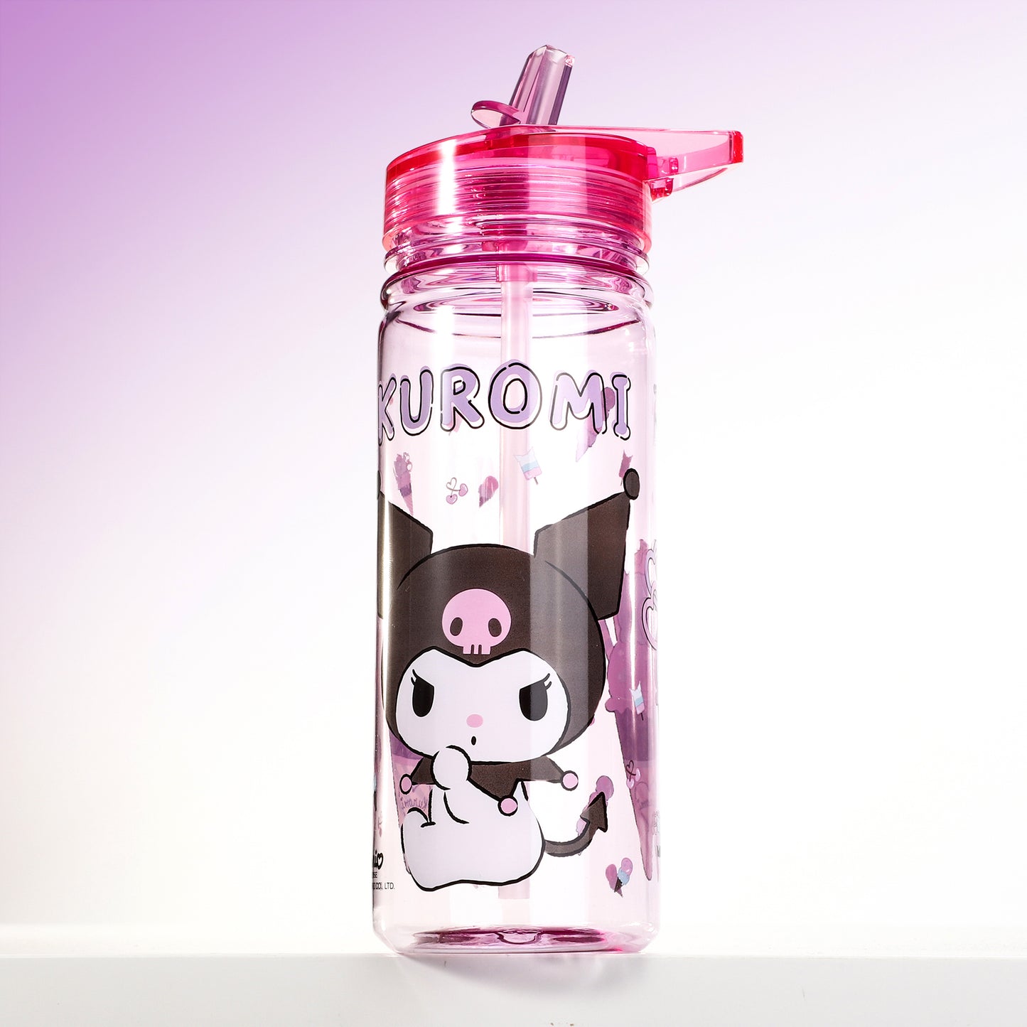 Kuromi 580ml Water Bottle for Kids, School Drinks Bottle Made of Durable Ecozen BPA Free