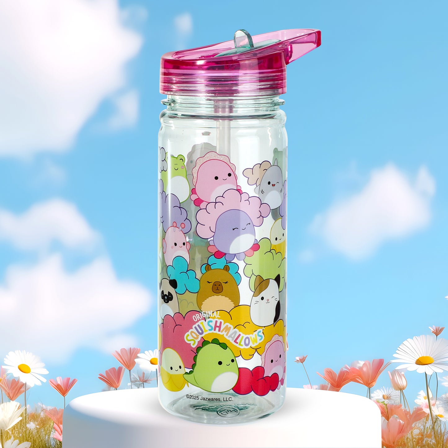 Squishmallows 580ml Water Bottle for Kids, School Drinks Bottle Made of Durable Ecozen BPA Free