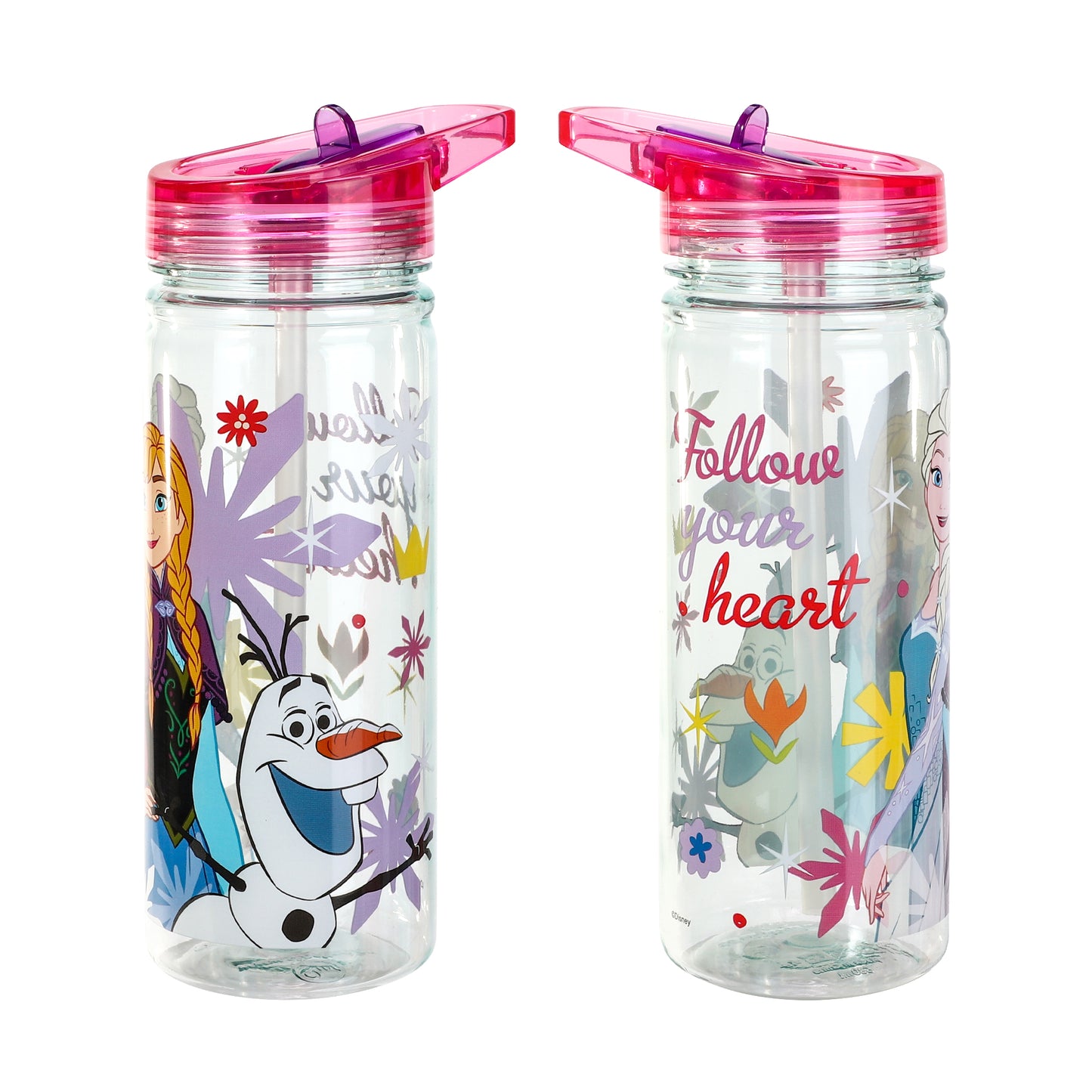 Disney Frozen 580ml Water Bottle for Kids, School Drinks Bottle Made of Durable Ecozen BPA Free