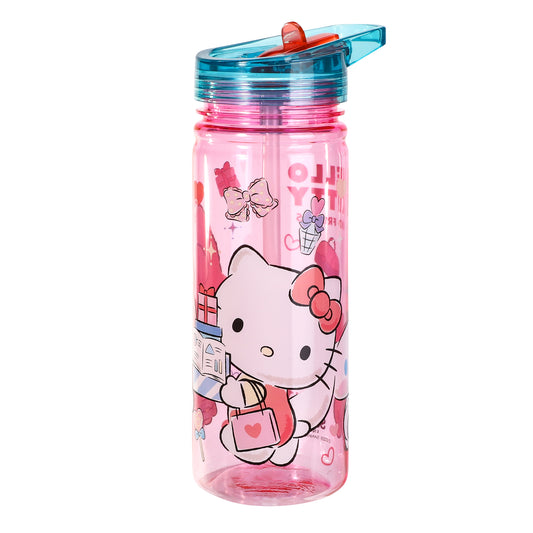 Hello Kitty & Friends 580ml Water Bottle for Kids, School Drinks Bottle Made of Durable Ecozen BPA Free