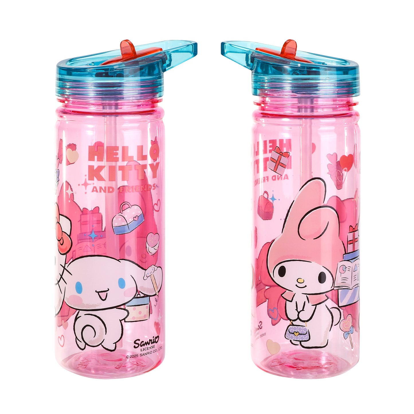 Hello Kitty & Friends 580ml Water Bottle for Kids, School Drinks Bottle Made of Durable Ecozen BPA Free