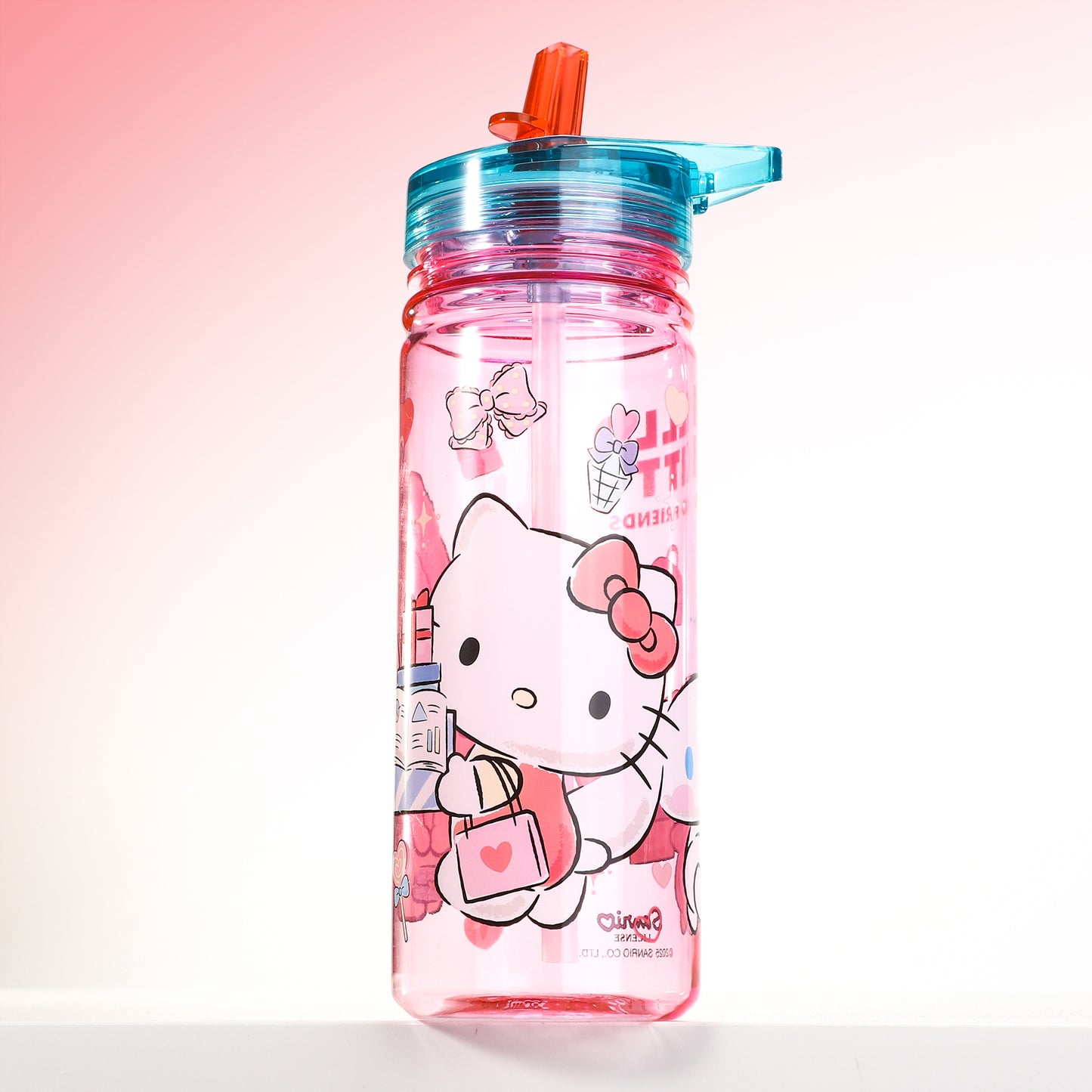 Hello Kitty & Friends 580ml Water Bottle for Kids, School Drinks Bottle Made of Durable Ecozen BPA Free