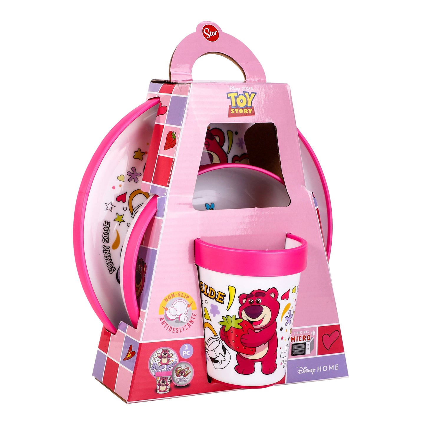 Lotso 3pcs Bicolor Premium Kids Dinner Tableware Set Plate, Bowl & Tumbler, BPA Free