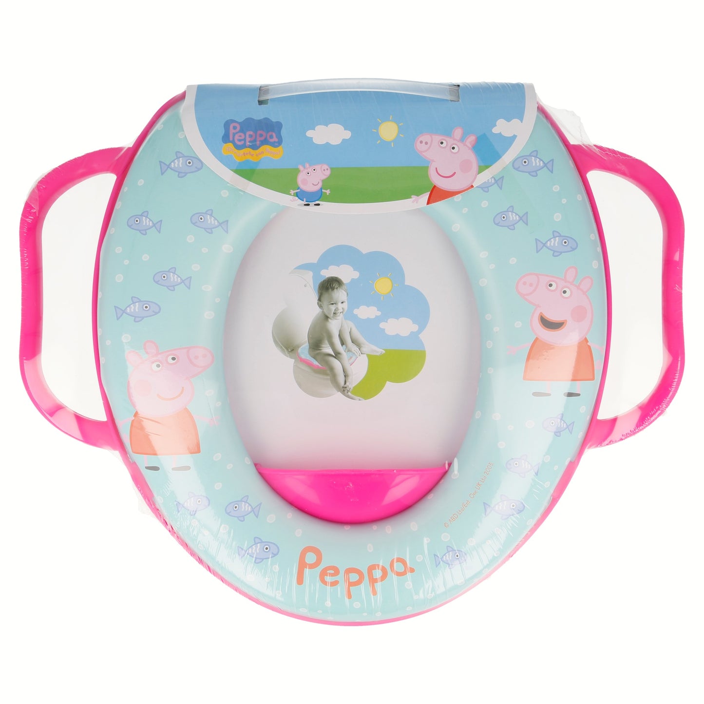 Peppa Pig Soft Padded Potty Toilet Training Seat with Handles for Toddlers Kids Children, Portable for Travel & Easy to Clean