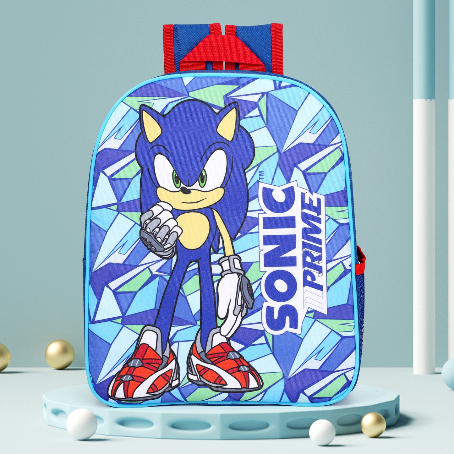 Sonic the Hedgehog Childrens Backpack Bag Boys Girls with side mesh pocket