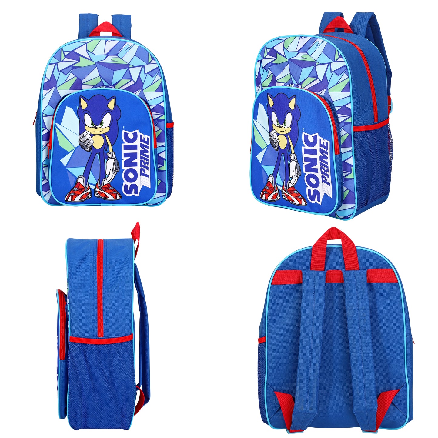 Sonic the Hedgehog Childrens Backpack Bag Boys Girls with side mesh pocket