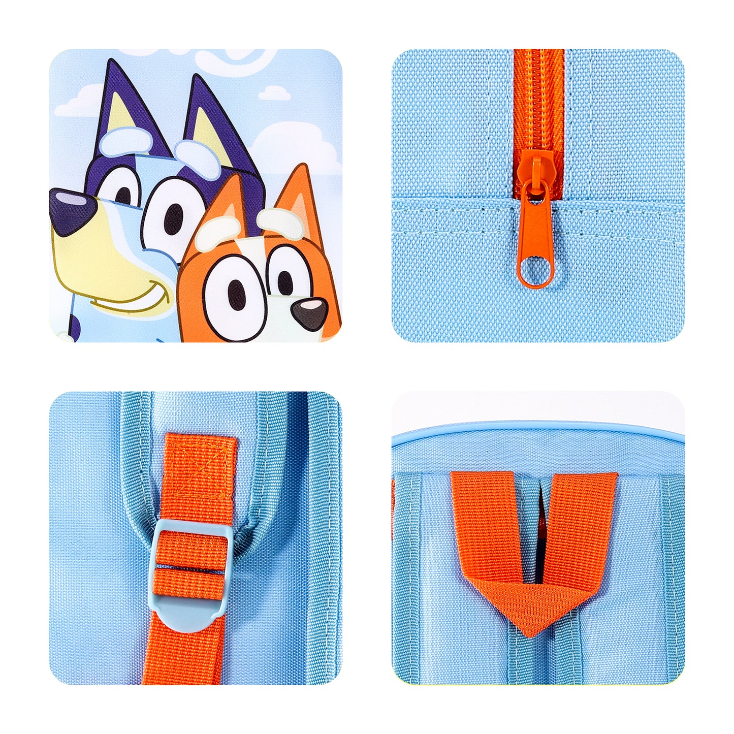 Bluey Childrens Backpack Bag Boys Girls with side mesh pocket