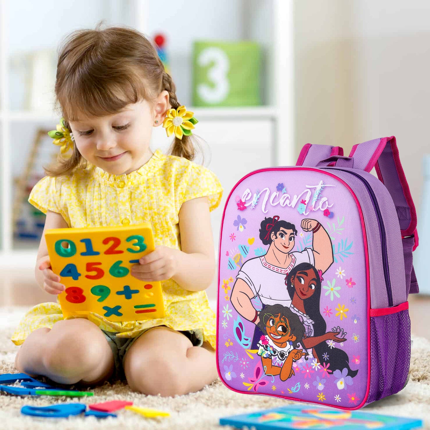 Disney Encanto Childrens Backpack Bag Boys Girls with side mesh pocket