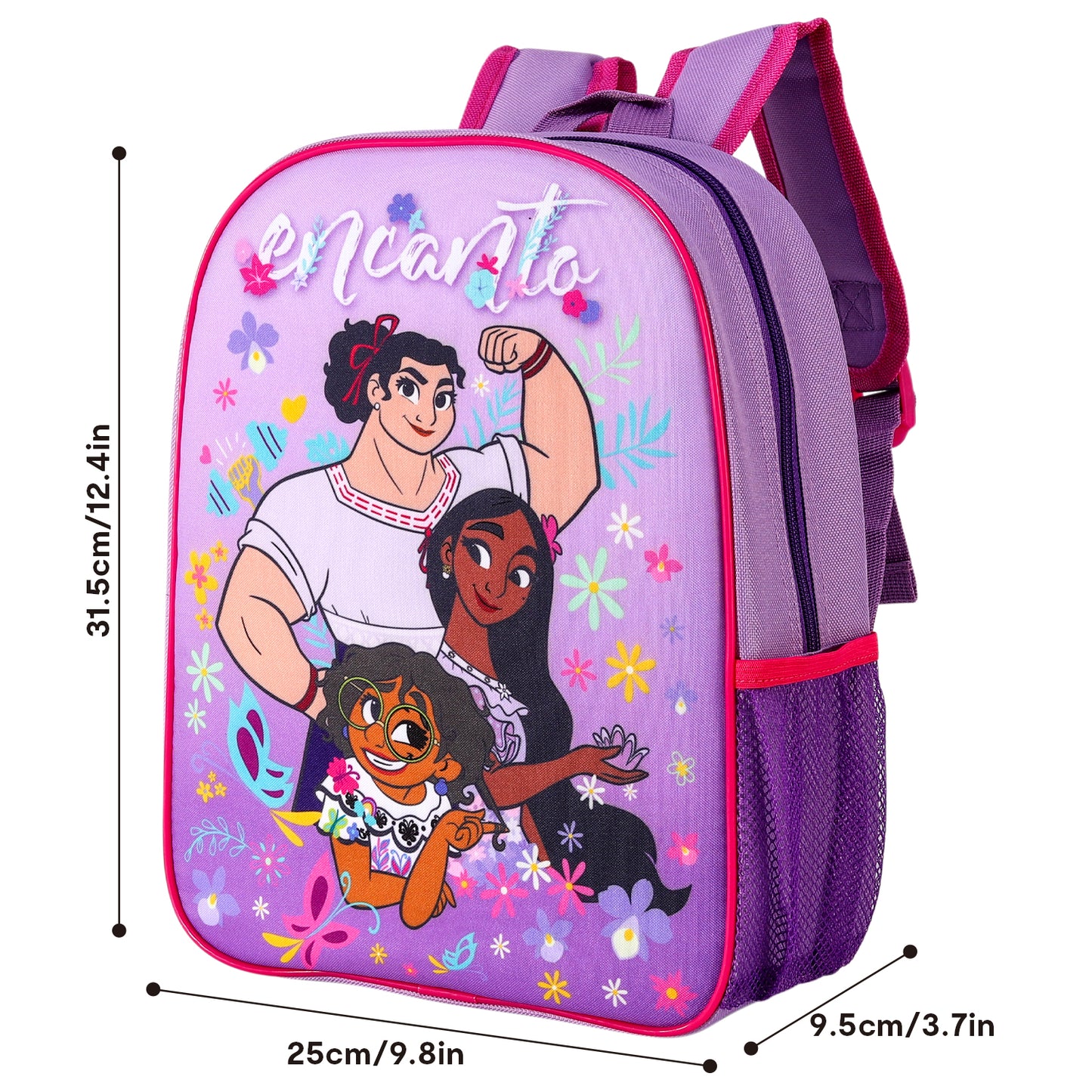 Disney Encanto Childrens Backpack Bag Boys Girls with side mesh pocket