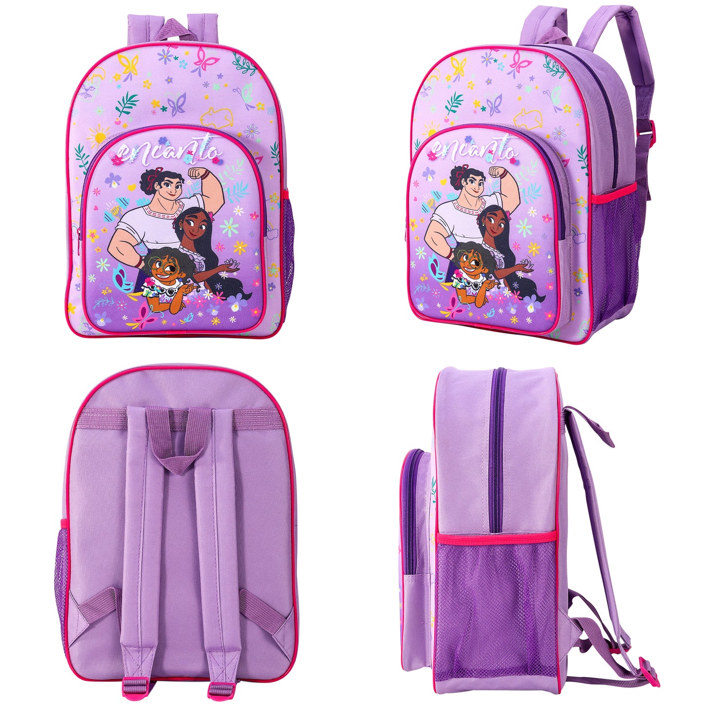 Disney Encanto Childrens Backpack Bag Boys Girls with side mesh pocket