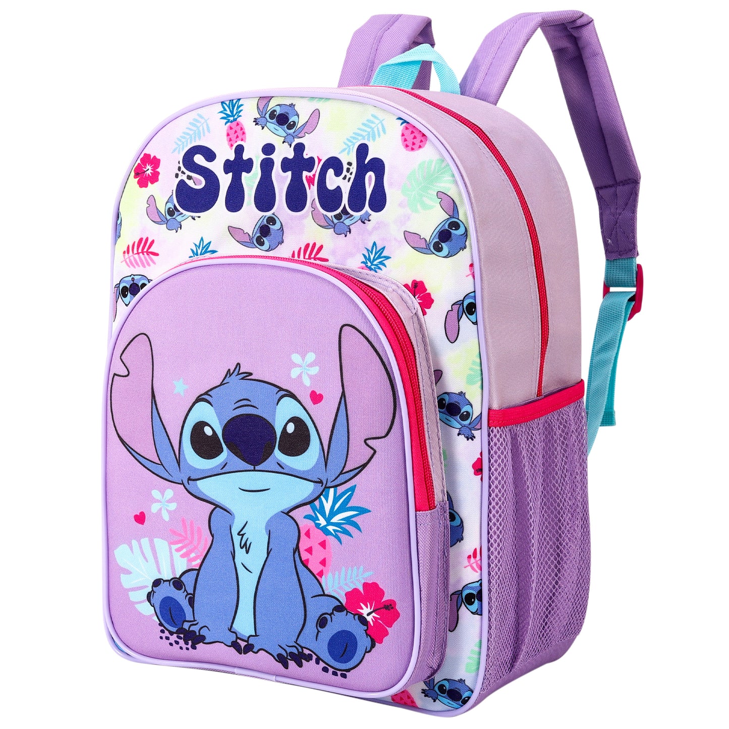 Stitch Childrens Backpack Bag Boys Girls with side mesh pocket