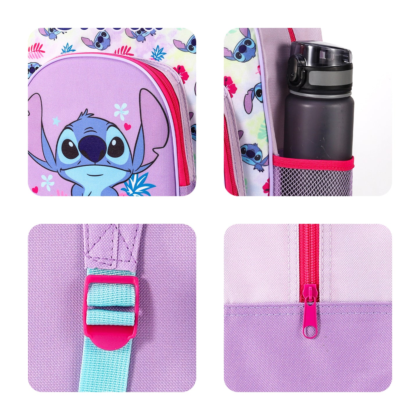 Stitch Childrens Backpack Bag Boys Girls with side mesh pocket