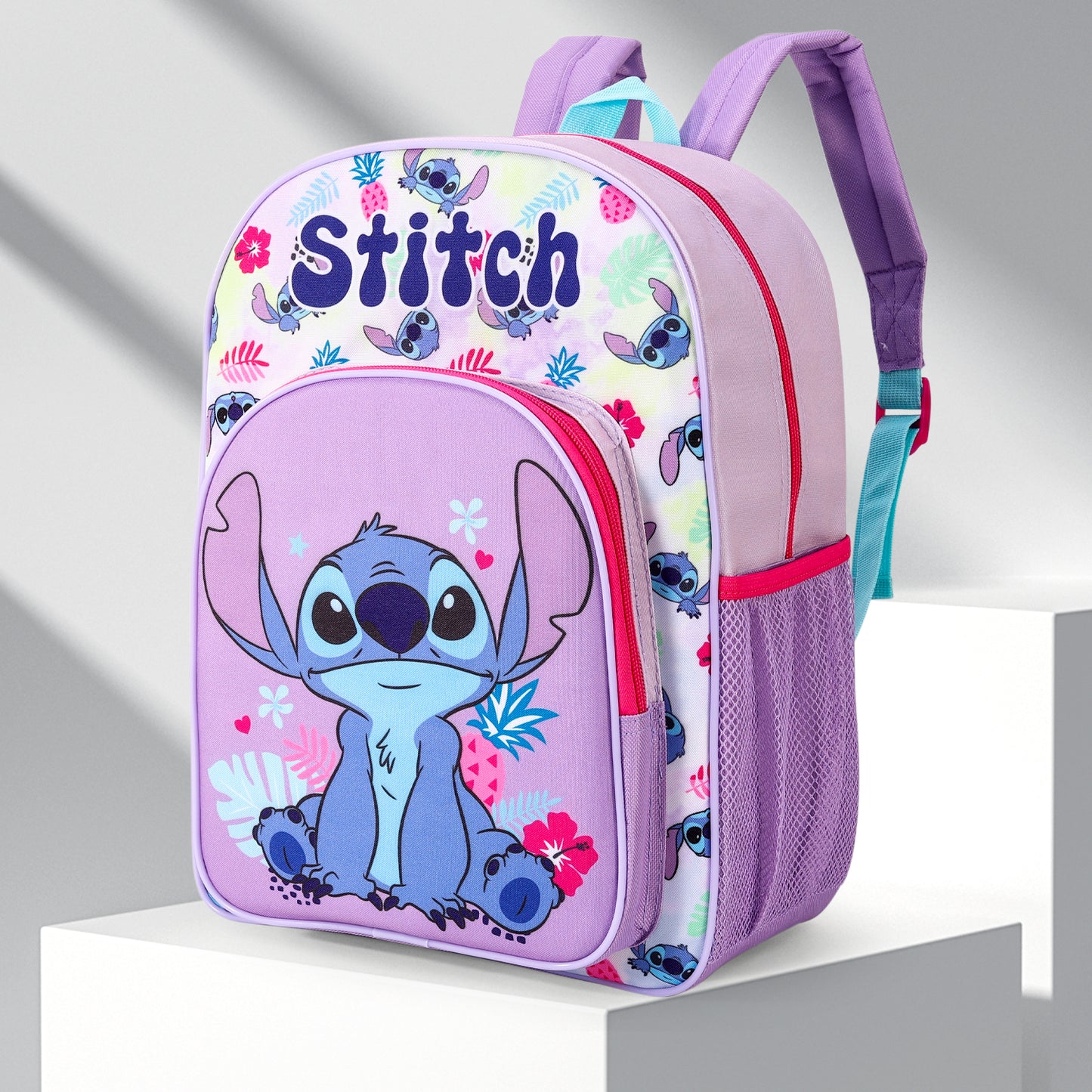Stitch Childrens Backpack Bag Boys Girls with side mesh pocket