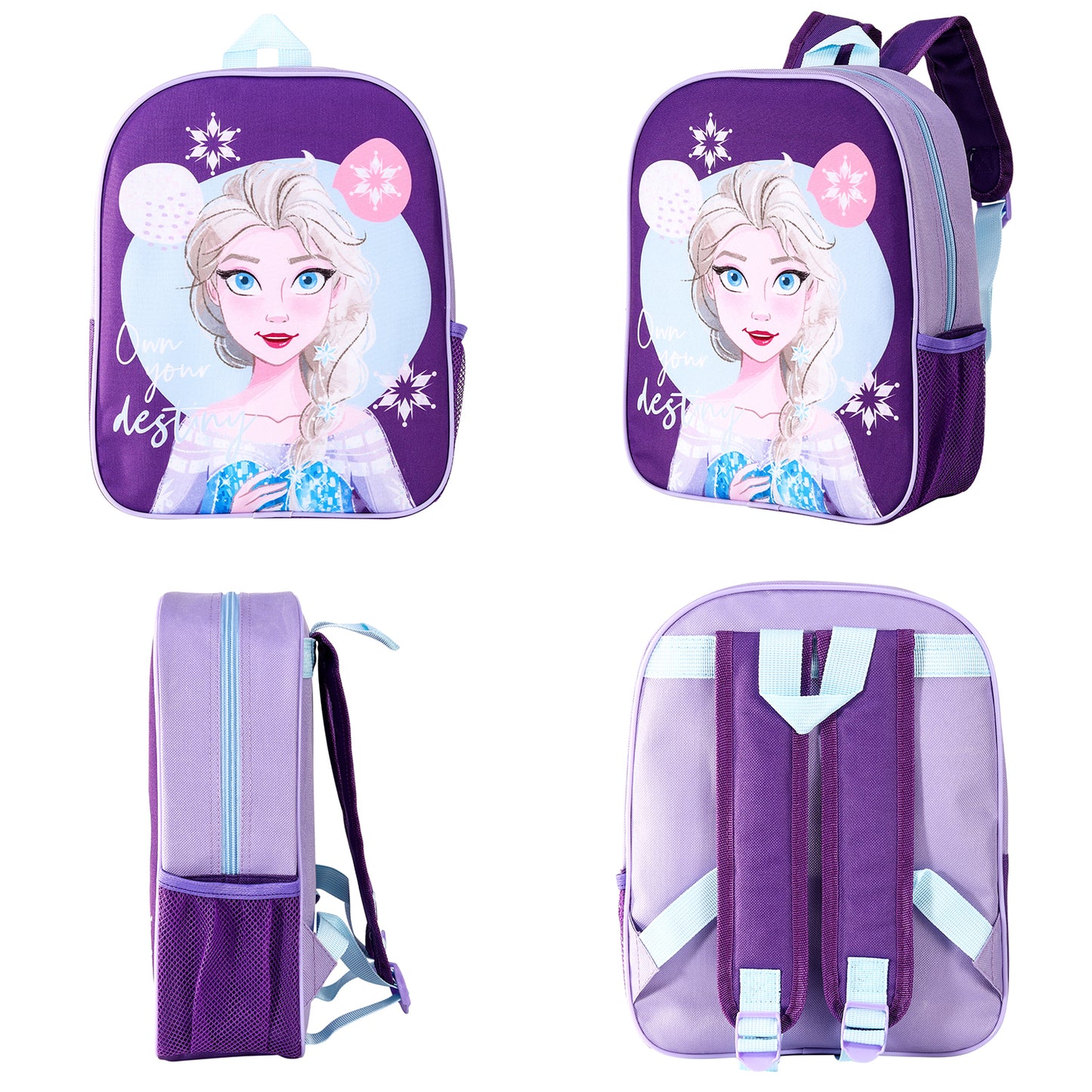 Disney Frozen Childrens Backpack Bag Boys Girls with side mesh pocket