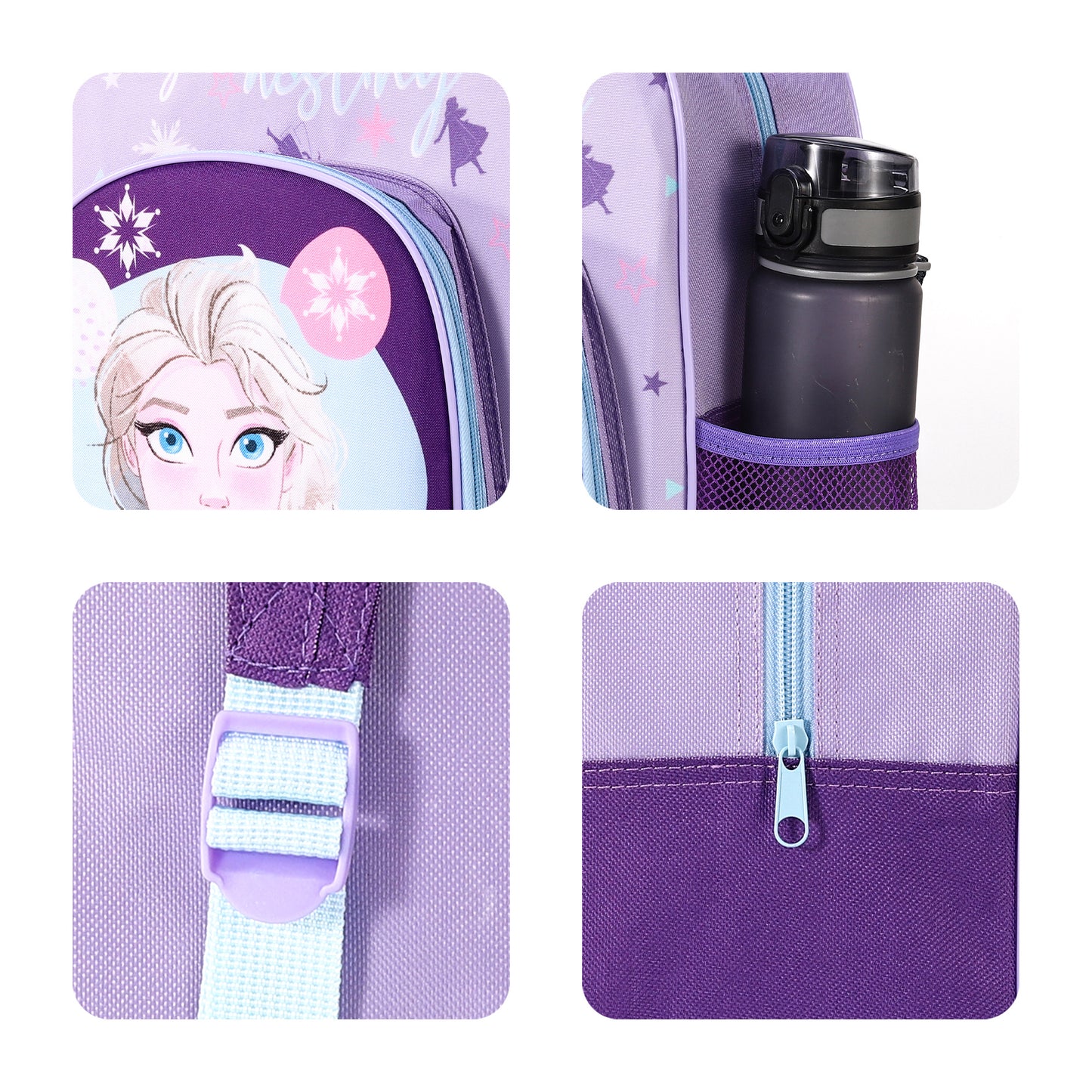 Disney Frozen Childrens Backpack Bag Boys Girls with side mesh pocket