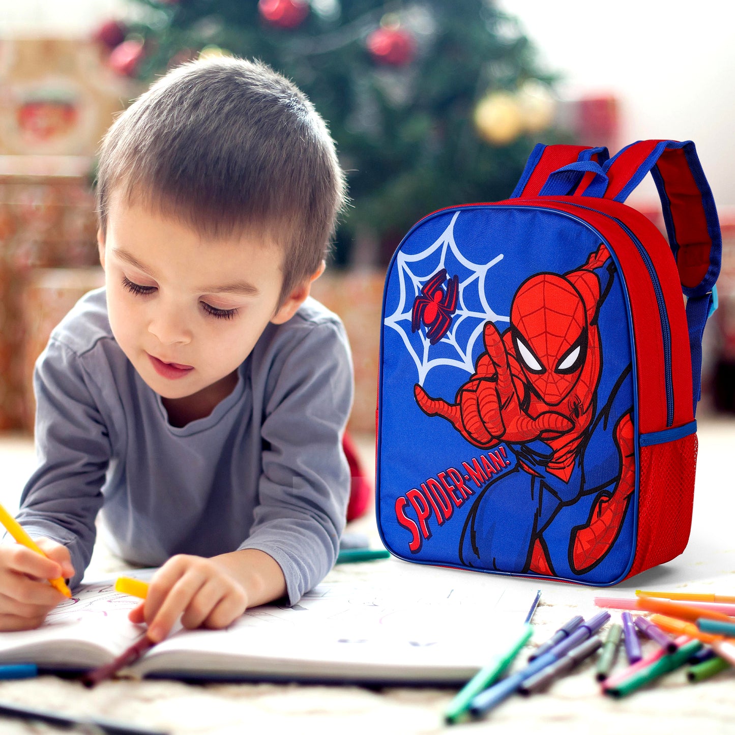 Spiderman Childrens Backpack Bag Boys Girls with side mesh pocket