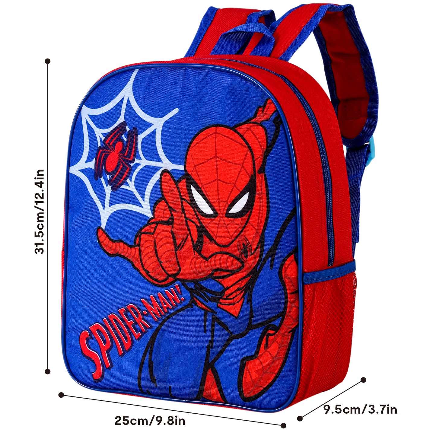 Spiderman Childrens Backpack Bag Boys Girls with side mesh pocket