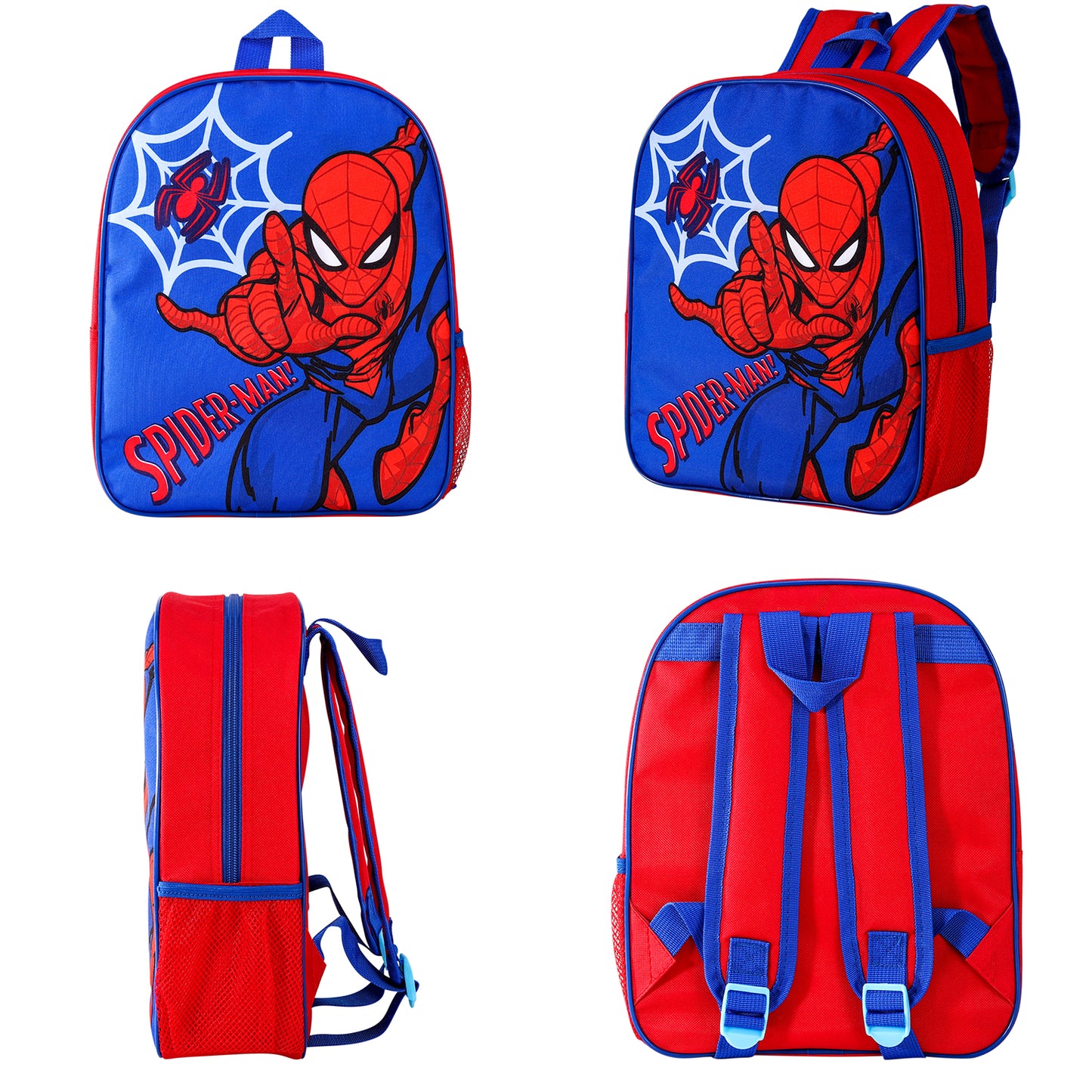Spiderman Childrens Backpack Bag Boys Girls with side mesh pocket
