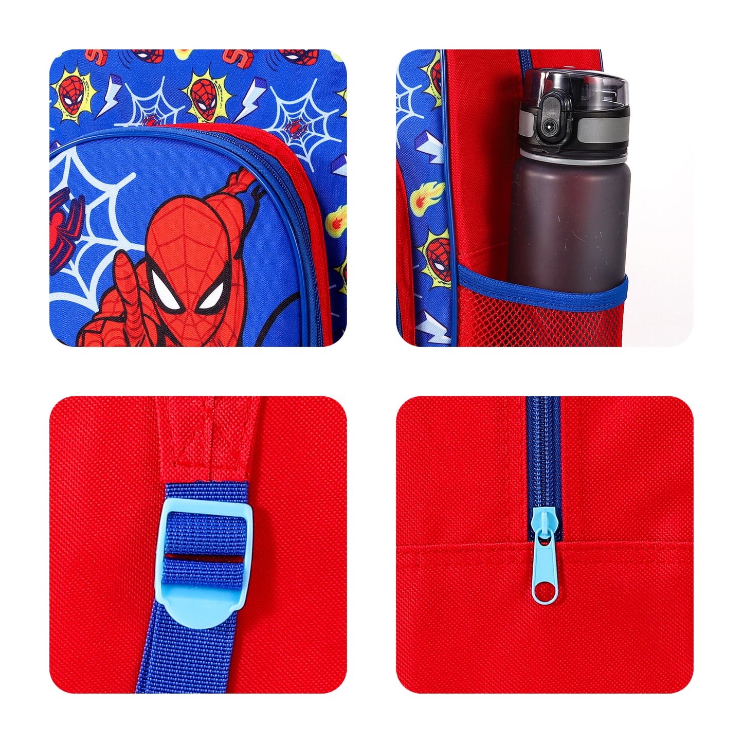 Spiderman Childrens Backpack Bag Boys Girls with side mesh pocket