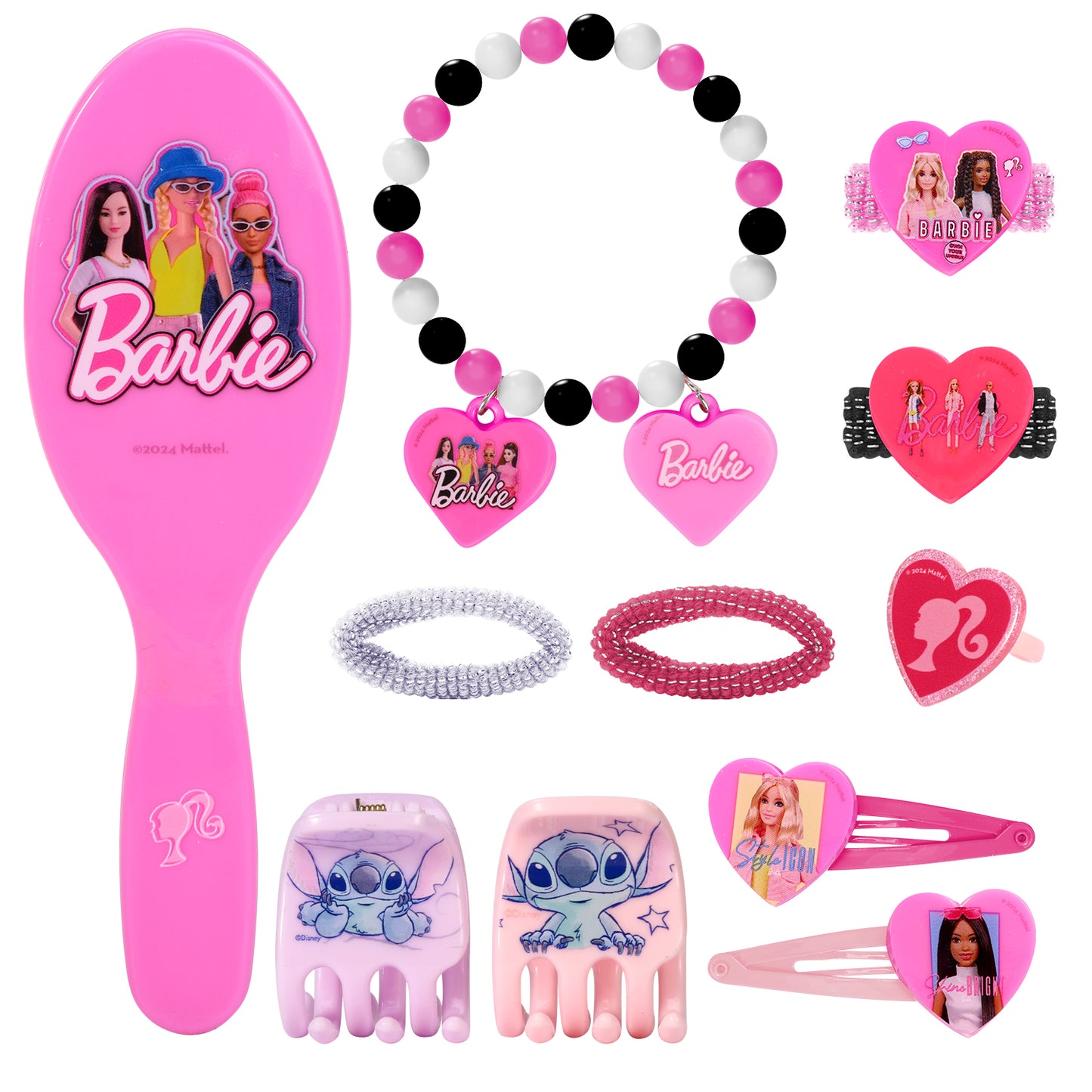 Barbie 11pcs Girls Kids Hair Accessories Beauty Set