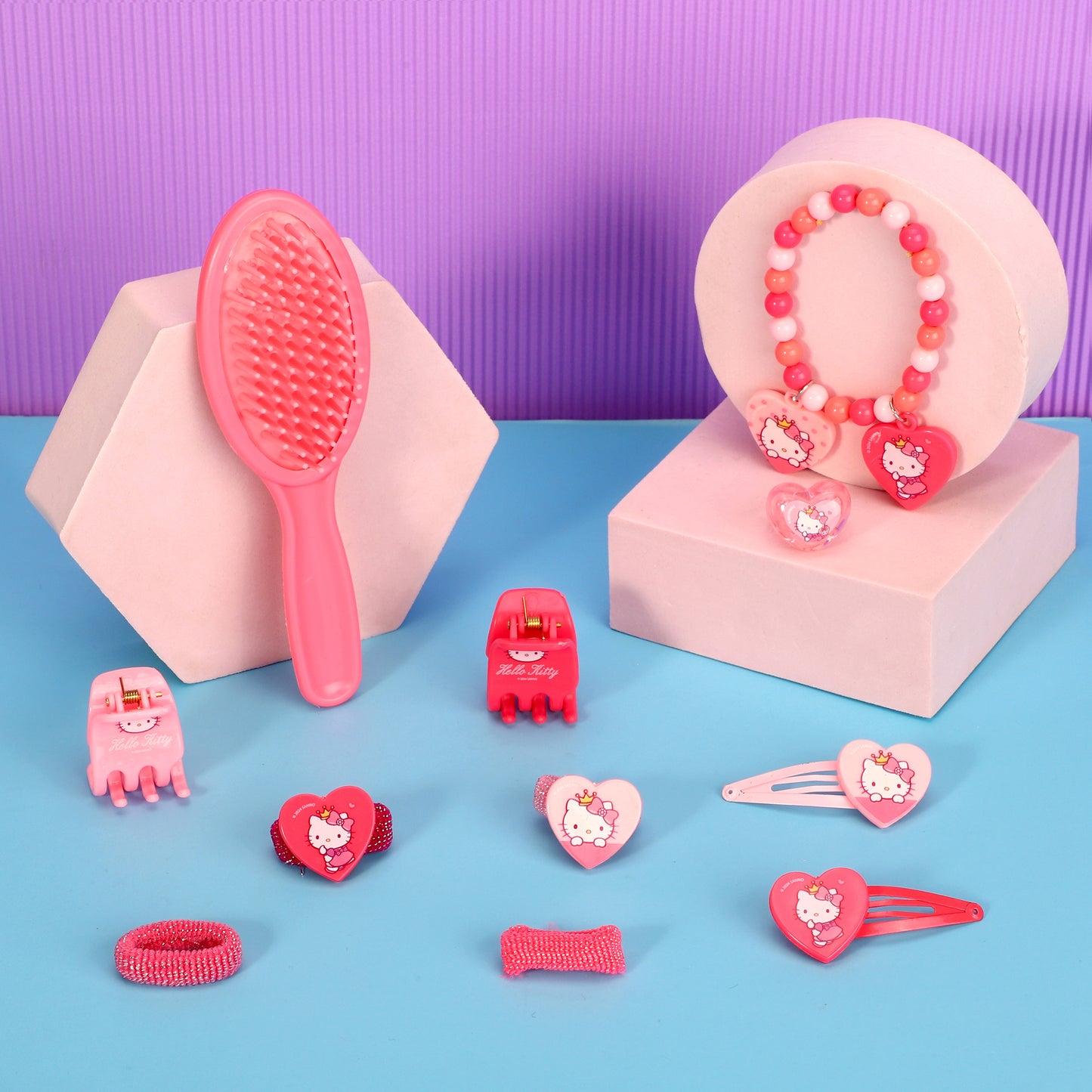 Hello Kitty 11pcs Girls Kids Hair Accessories Beauty Set