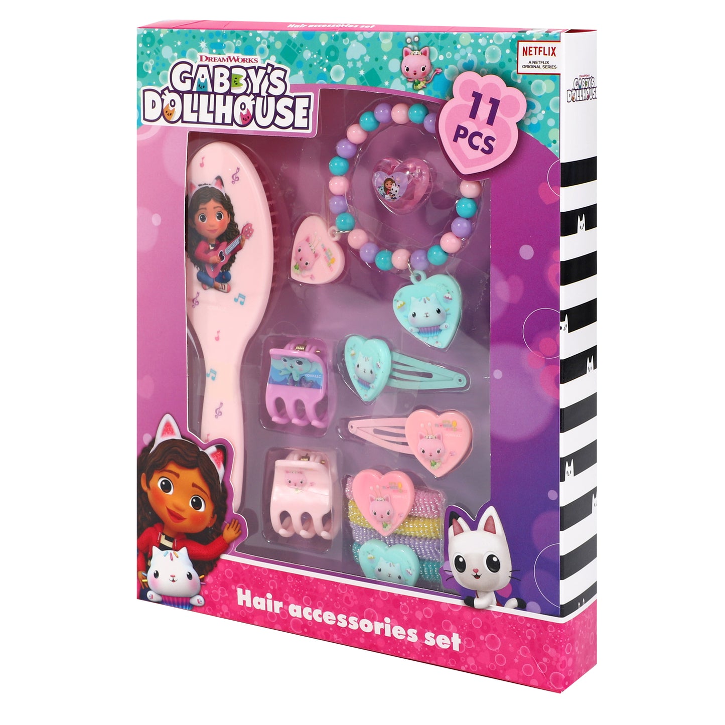 Gabby's Dollhouse 11pcs Girls Kids Hair Accessories Beauty Set